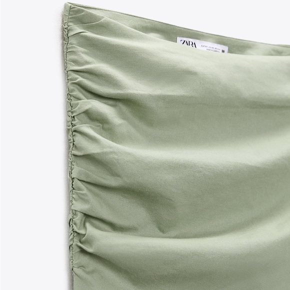 NWT Zara Draped Linen Blend Skirt - Picture 2 of 8